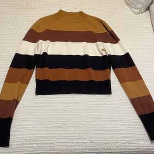 Cropped, turtle neck, sweater